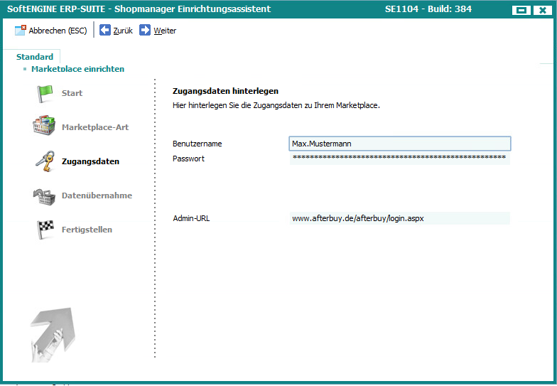 Screen aus der SoftENGINE ERP-SUITE zum Thema Shopmanager Ecommerce