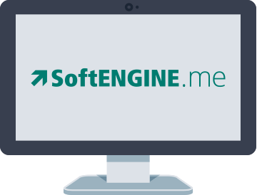 SoftENGINE.me Logo wird auf PC Desktop angezeigt