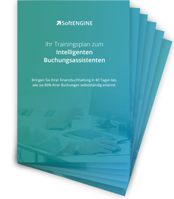 Whitepaper Icon - Ihr Trainingsplan zum Intelligenten Buchungsassistenten - Bringen Sie Ihrer Finanzbuchhaltung in 80 Tagen bei, wie sie 80 Prozent Ihrer Buchungen selbstständig erkennt