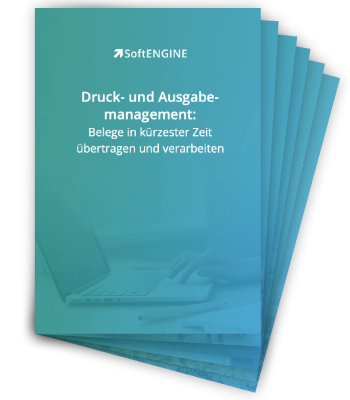 Whitepaper Icon - Druck- und Ausgabemanagement: Belege in kürzester Zeit übertragen und verarbeiten